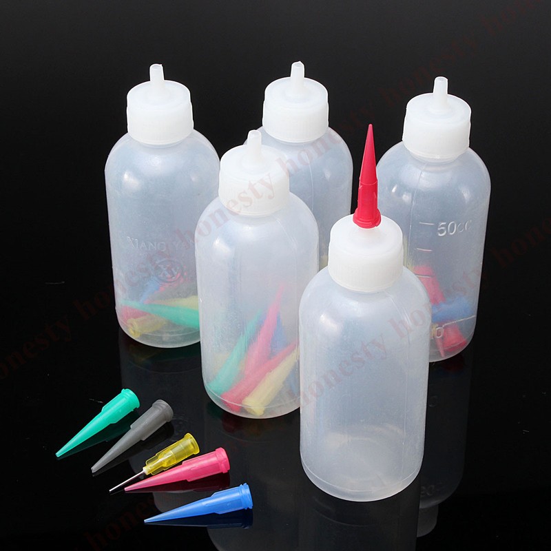 5Pcs 9.5cm*3.5cm Plastic Jam Painting Squeeze Bottles Craft with 35 Nozzles gallery