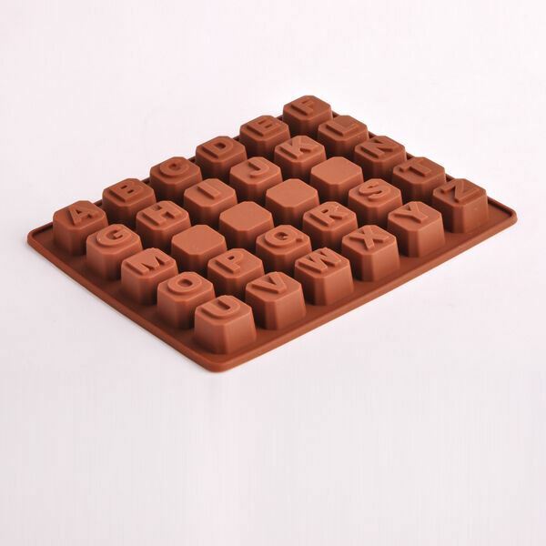 2 Pack ALPHABET BLOCKS Letters Silicone Mould Chocolate Fondant Wax Melt Mold gallery