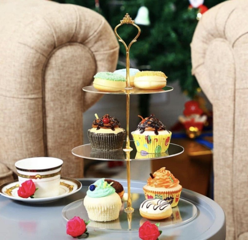 Cupcake Stand Acrylic Transparent Serving Platter Decorative Fruit Plate Cupcake gallery