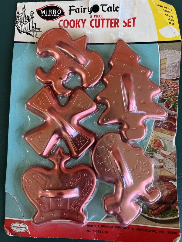 NIP NOS 5 pc set Mirro Cooky Cutters, Fairy Tale, Crown, Lion, Cookie Cutters gallery