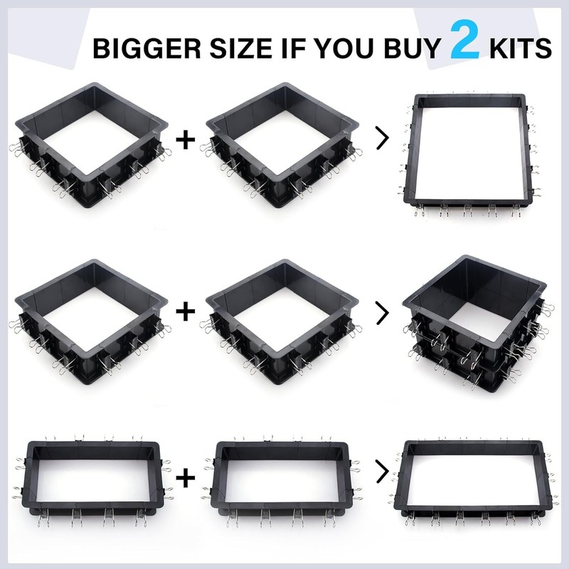 Adjustable Mold Housing Kit for Silicone Molds Making - Plastic Black gallery