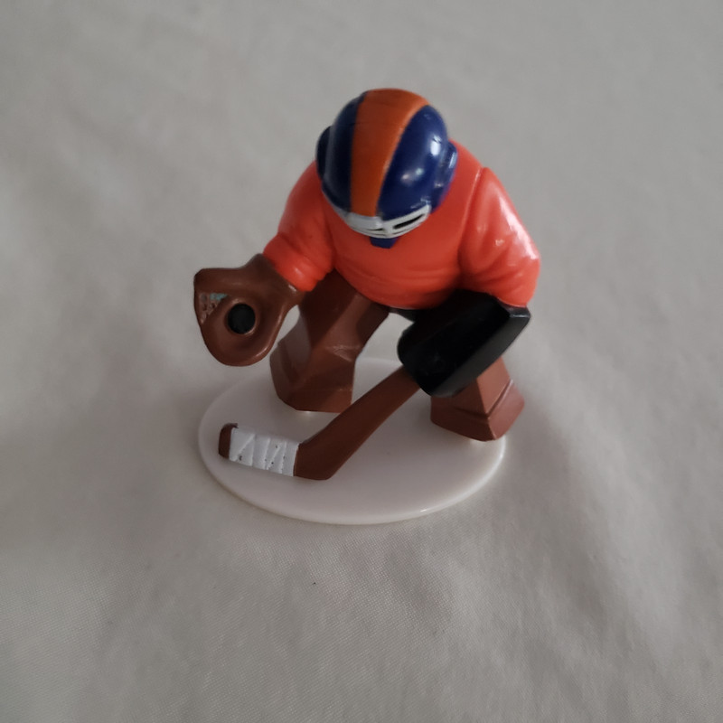 Kids Hockey Goalie Figure Orange Blue Player Cake Toppers DECOPAC 3" gallery