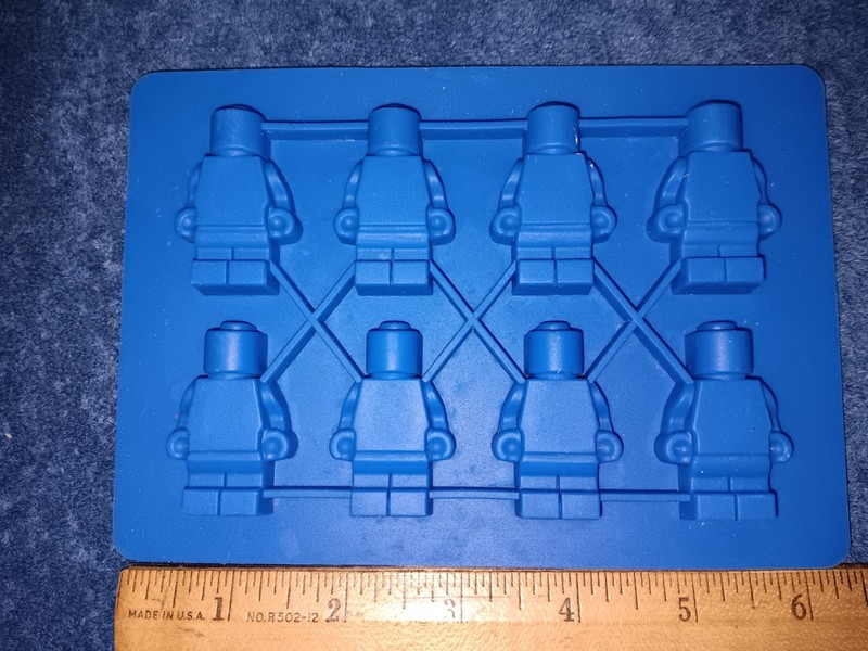 LEGO Blue Minifigures 6"x4" Silicone Mold ICE Cube Soap Chocolate Candy 2010 EUC gallery