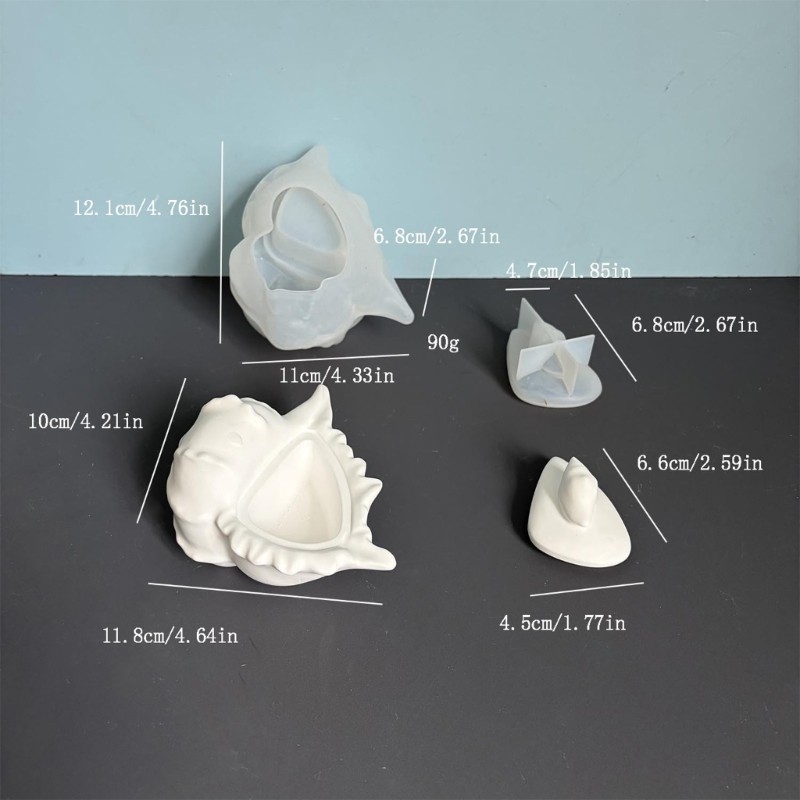 Silicone Conch Shaped Storage Container Mold for and Home Decorating gallery