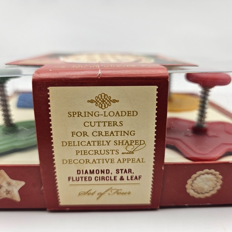 Williams Sonoma Decorative Pie Crust Cutters - Diamond, Star, Circle, and Leaf gallery