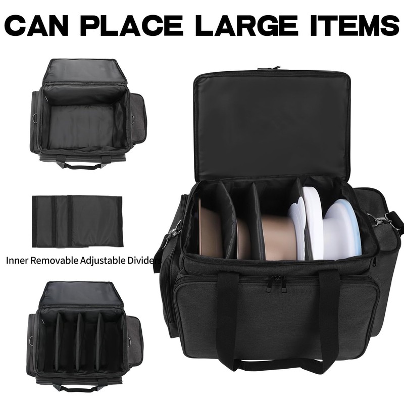 TUSIASC Baking Supplies Storage Bag for Bakers/Pastry Chefs, Large, Black gallery