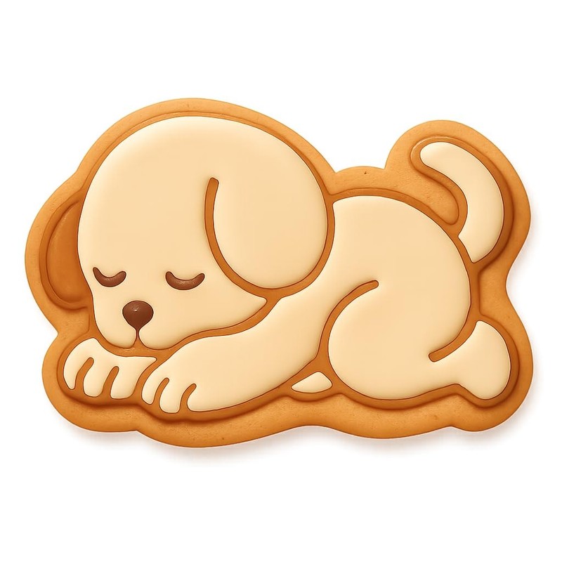 Chibi Puppy Yoga 's Pose Cookie Cutter & Stamp, Fondant, Clay - 4x3" gallery