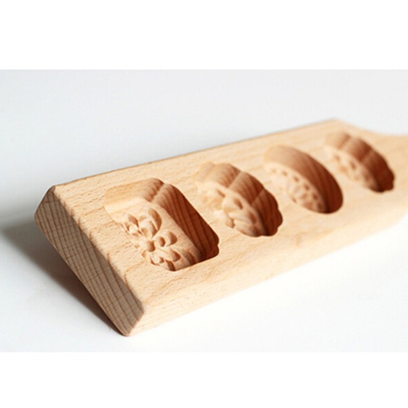 4 Flowers Cake Stamping Mold Mooncake Biscuit Cookie Molds for Baking Cookies gallery
