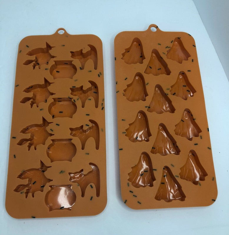 Silicone Halloween Mold Ghosts, Witches, Cats and Caldron gallery