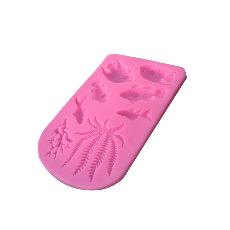 Durable Silicone Mould Coral Fish Shape Fondant Cake Chocolate Decor Mold DIY gallery