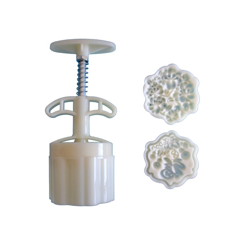 Practical Kitchen Mooncakes Crafting Tool Floral and Gourd Pattern Stamps for