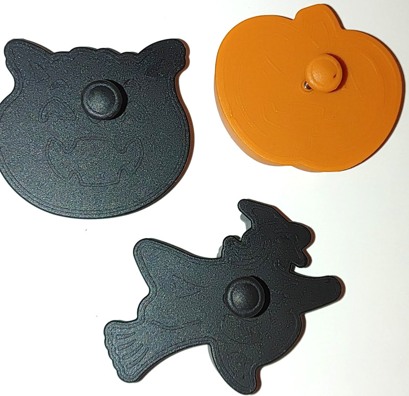 Williams Sonoma Halloween Cookie Pastry Cutters Plunger Handle Pumpkin Witch Cat gallery
