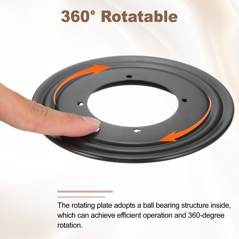 5.5 Inch Swivel Plate, Round Bearing Holder, Black gallery