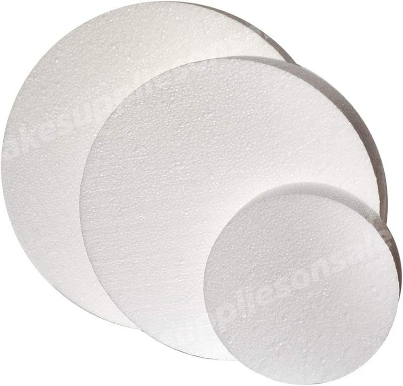 Round Cake Dummy 4 inch Polystyrene Foam 4 inch High Circle for Modeling gallery