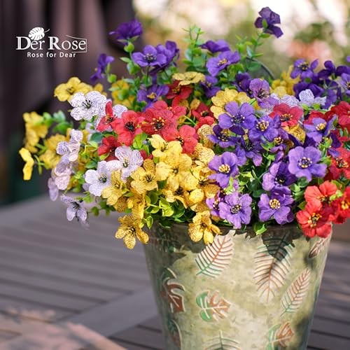 Bundles Artificial Daisy Fake Flowers for Outdoors, UV 12 Multi-color a gallery