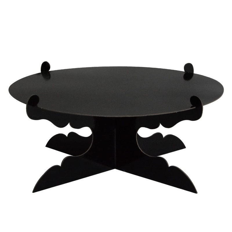 12 inch Cardboard Cupcake Stands & Cake Stands for Party (Black, One)