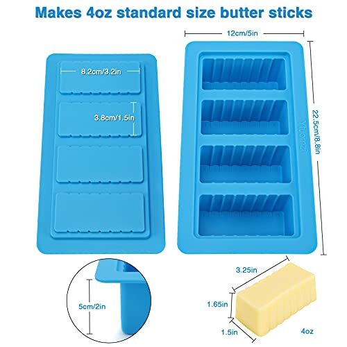 Silicone Butter Mold Tray w/ Lid and Silicone Spatula for Brownies Garlic Butter gallery
