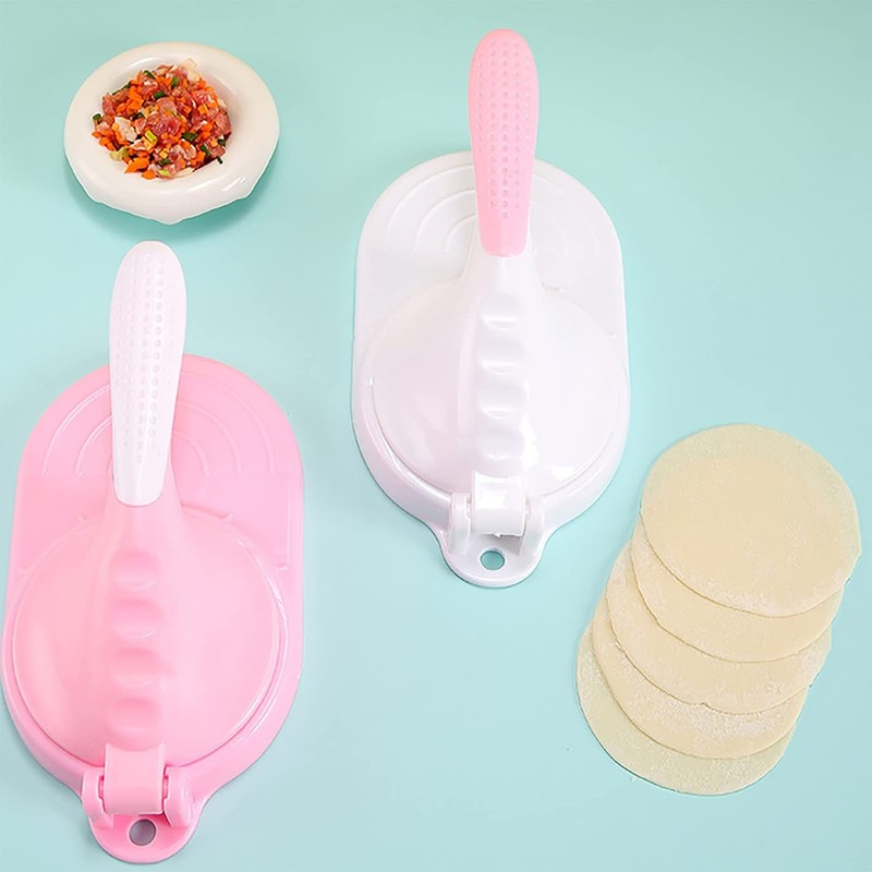 Dough Presser Dumpling Skin Maker with 3Pcs Dumpling Press Molds, Manual Pres... gallery