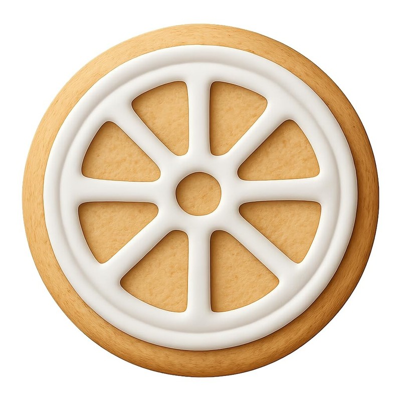 Stagecoach Wheel Cookie Cutter & Stamp, Fondant, Clay - 4x4" gallery