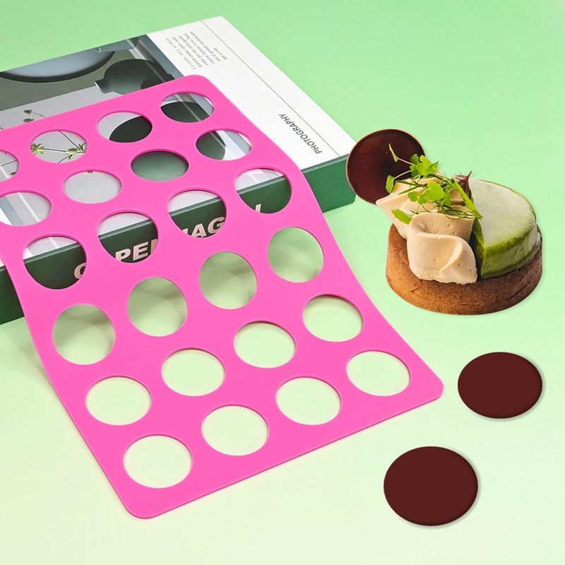 Round Silicone Chocolate Molds Cheese Mat Cake Decorating Bakeware Stencil