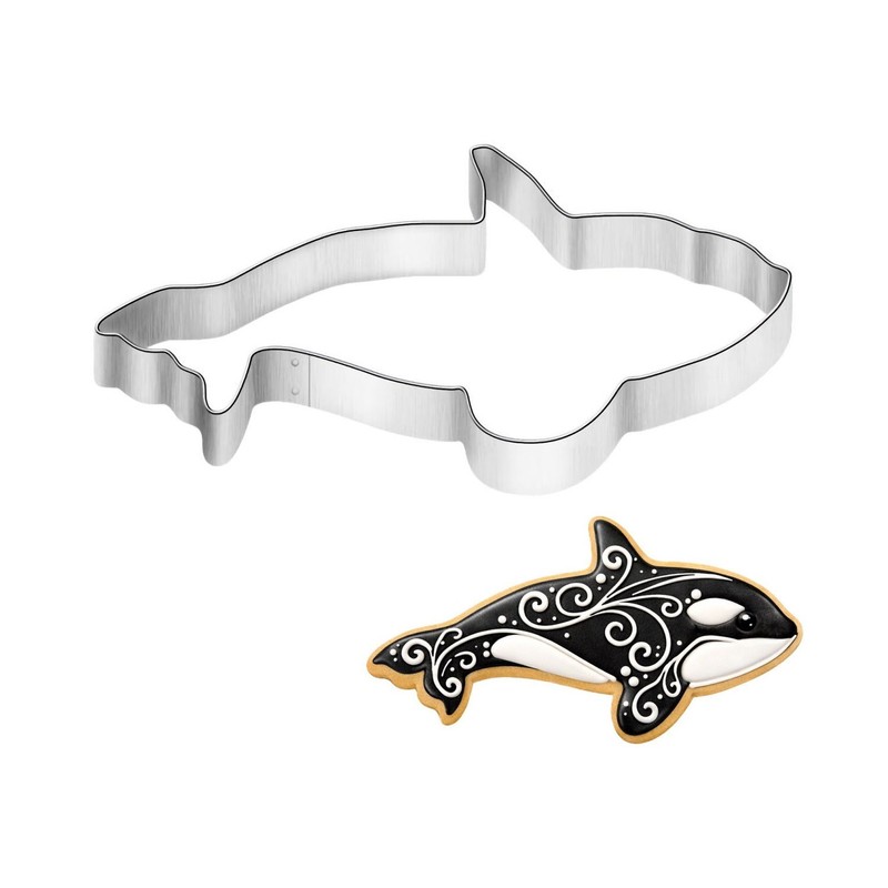 Orca Killer Whale 4” Cookie Cutter Metal Nautical Ocean Sea Birthday Party