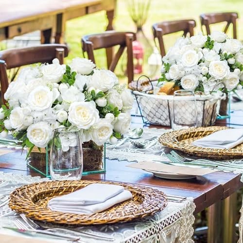 10 Bundles Artificial Peonies Hydrangea Artificial Flowers Silk Milky White gallery
