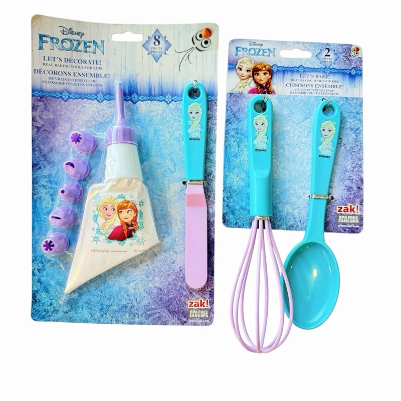 Frozen Zak! Disney Frozen Let’s Decorate Baking Tools for Kids 10 Pieces NEW NIP