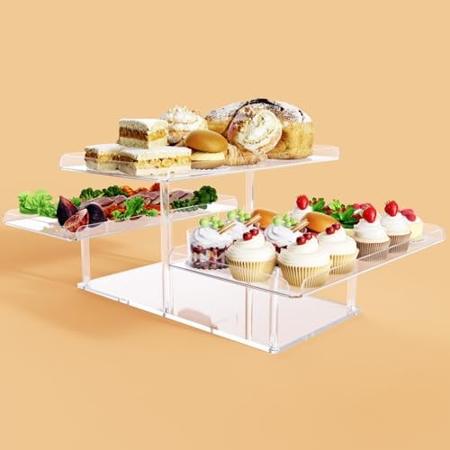 Upgraded Dessert Table Display Set, Acrylic Cupcake Buffet Dessert Rectangular gallery