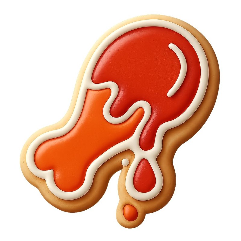 Saucy Chicken Wing Cookie Cutter & Stamp – 4×2.5 Fun Kitchen Baking