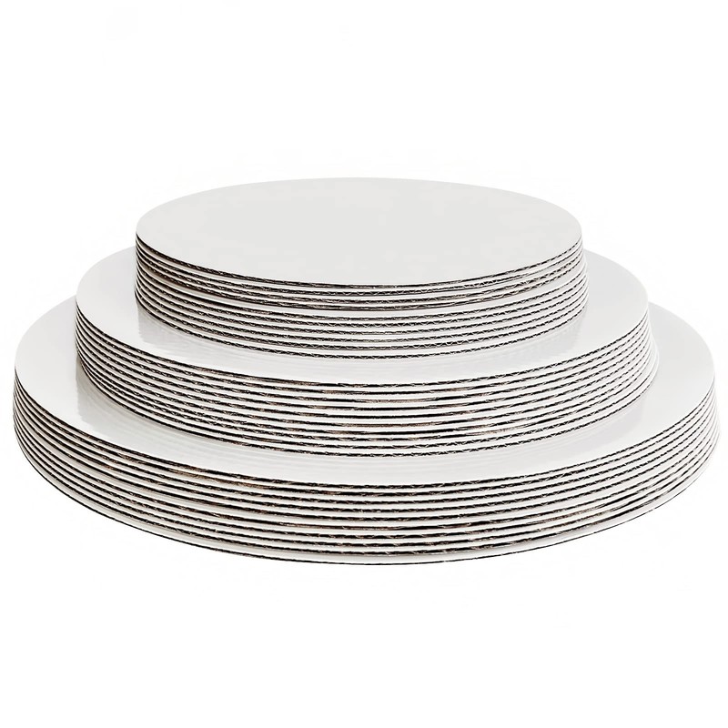 ONEMORE 30-Pack White Cake Board Rounds,Circle Cardboard Base Boards, 8, 10 a... gallery