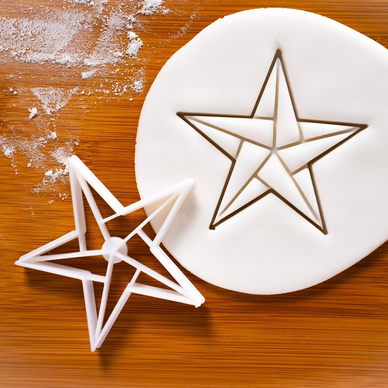 5 Sided Star Cookie Cutters Set - Christmas yule meteor Bethlehem Comet galaxy gallery