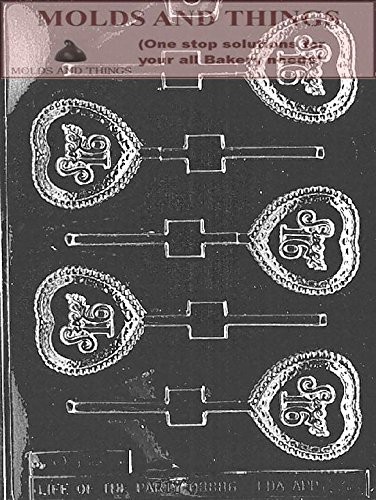 Sweet 16 Birthday Lolly Kids Chocolate Candy Mold With Instructions Tool