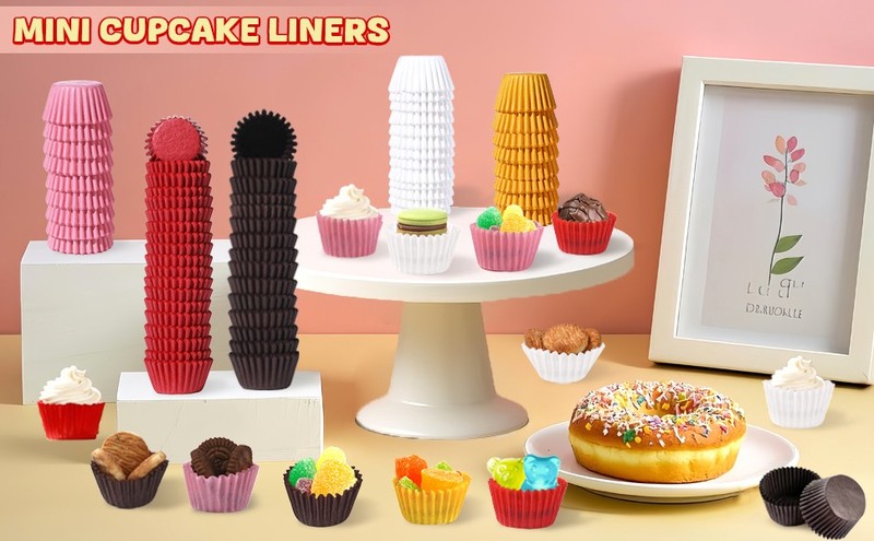 1000pcs Brown Mini Cupcake Liners 1inch Paper Baking Cups Candy Truffles gallery