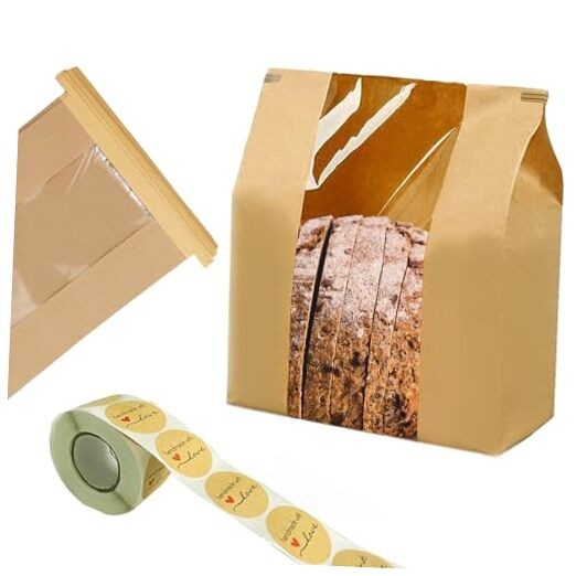 200 Pack Large Paper Bread Bags for Homemade Bread Sourdough 200 Pack Yellow