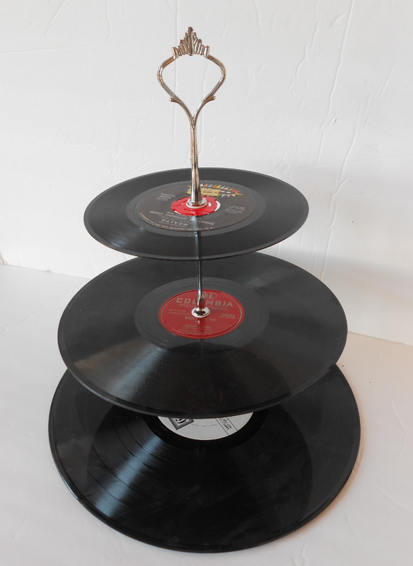 Vinyl Record Cupcake Stand-Lot# 39