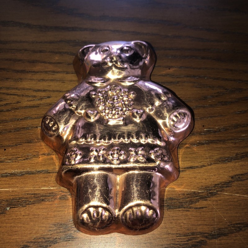 The Cook's Bazaar Made In Korea Teddy Bear Copper Plated Metal Ornament gallery