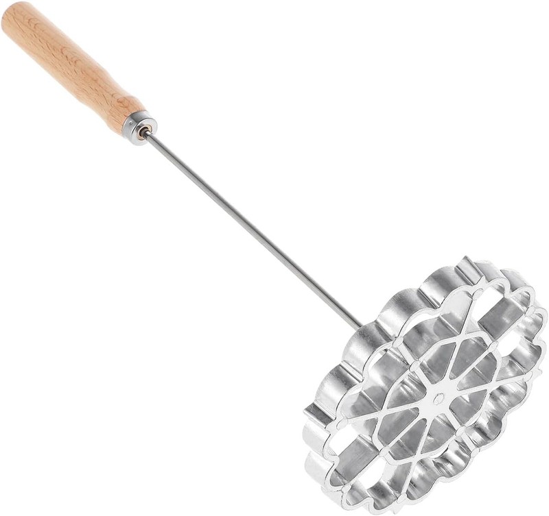 Bunuelos Mold Bunuelos Cookie Maker Mold with Wooden Handle, Waffle Molds