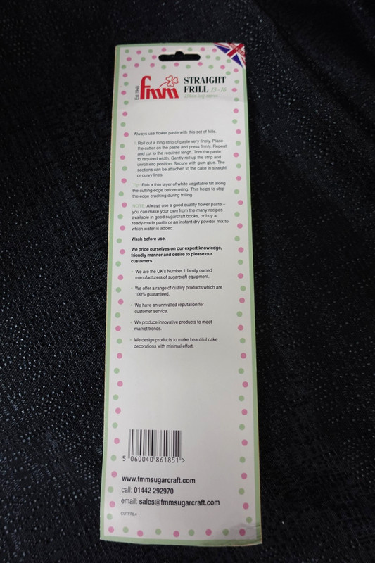 FMM Sugarcraft Straight Frill cutter #FMM329 / NEW / Sugar paste / SKT gallery