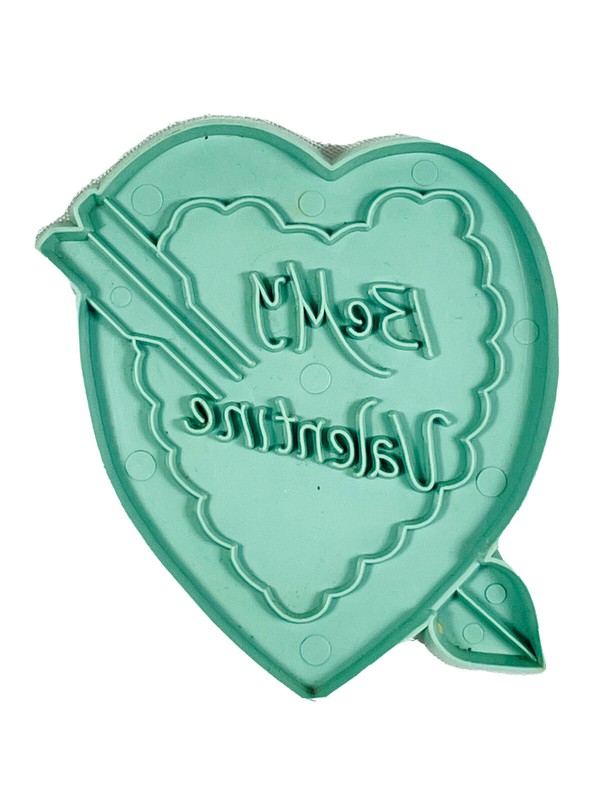 Be My Valentine Green Imprint Cookie Cutter Heart Vintage Stanley Home Products