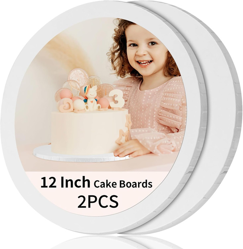 Cake Boards 12 Inch round - Sturdy 1/2 Inch Cake Drum, 12 Inch Cake Boards,Corru gallery