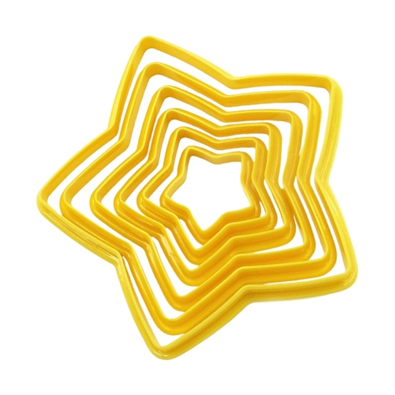 Stackable Baking Molds Set Of 6 Star Heart Designs Easy Storage ABS Substance gallery