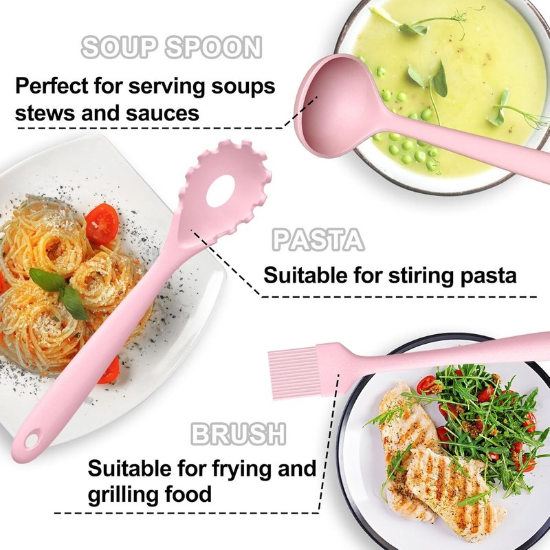 22-Piece Silicone Cooking Utensils Set, Heat Resistant & gallery