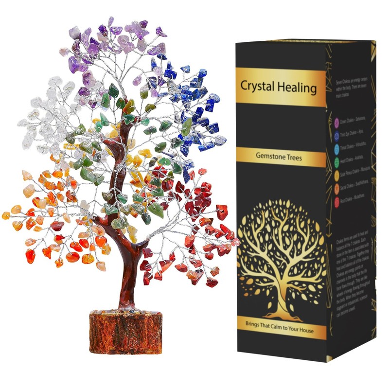 Yuvdipr 7 Chakra Tree Crystals And Healing Stones Chakra Tree Of Life Crystal
