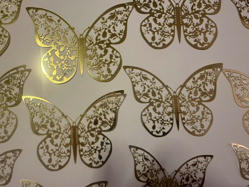 *12pcs 3D BUTTERFLIES FOR CAKE TOPPERS DECORATIONS for birthday party cakes