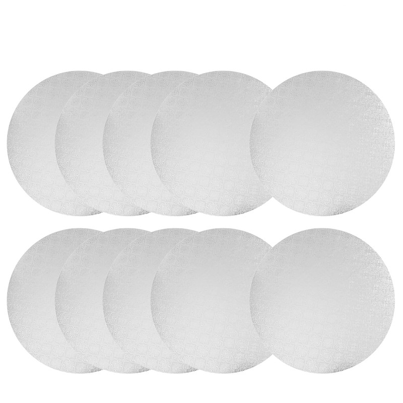 White Wraparound Cake Pastry Round Drum Board 1/4 Inch Thick, 8 Inch Diameter –