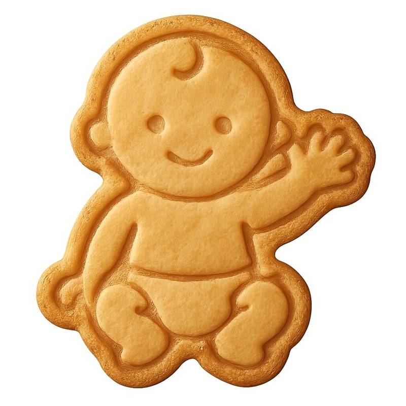 Waving Celebration Cookie Cutter & Stamp, Fondant & Clay – 4×3