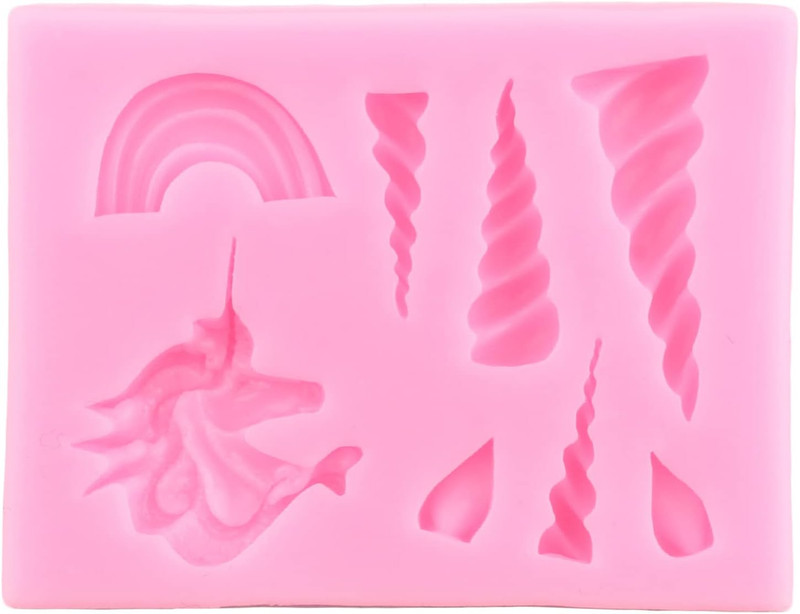 Unicorn Silicone Molds Unicorn Horn Ears Rainbow Fondant Molds for Cake Decorati gallery