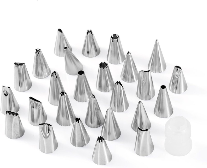 Cake Decorating 28pc Set Stainless Steel Coupler Flower Nail gallery