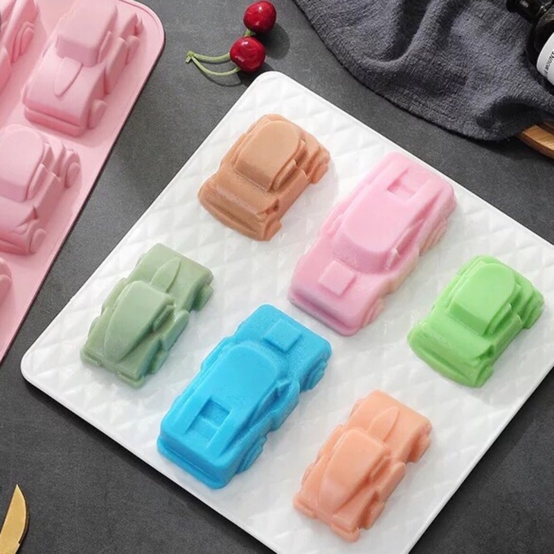 8 Cavity Large Car Jeep Silicone Cake Chocolate Fondant Jelly Candy DIY Mould