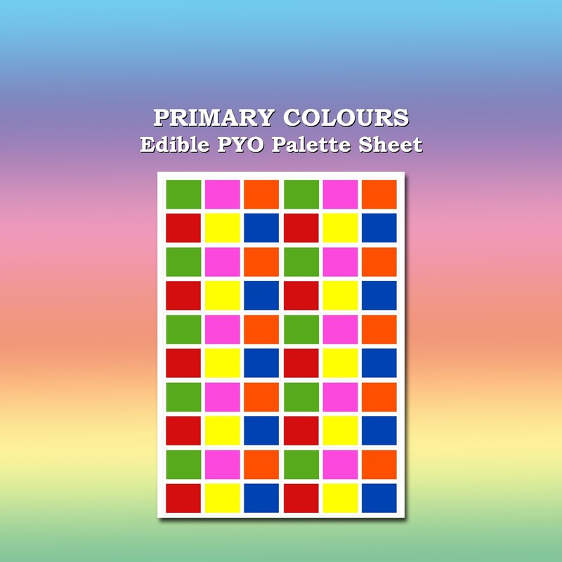 Paint Your Own PYO Edible Paint Palettes for Cookies – Sheet 10 Palettes Uncut